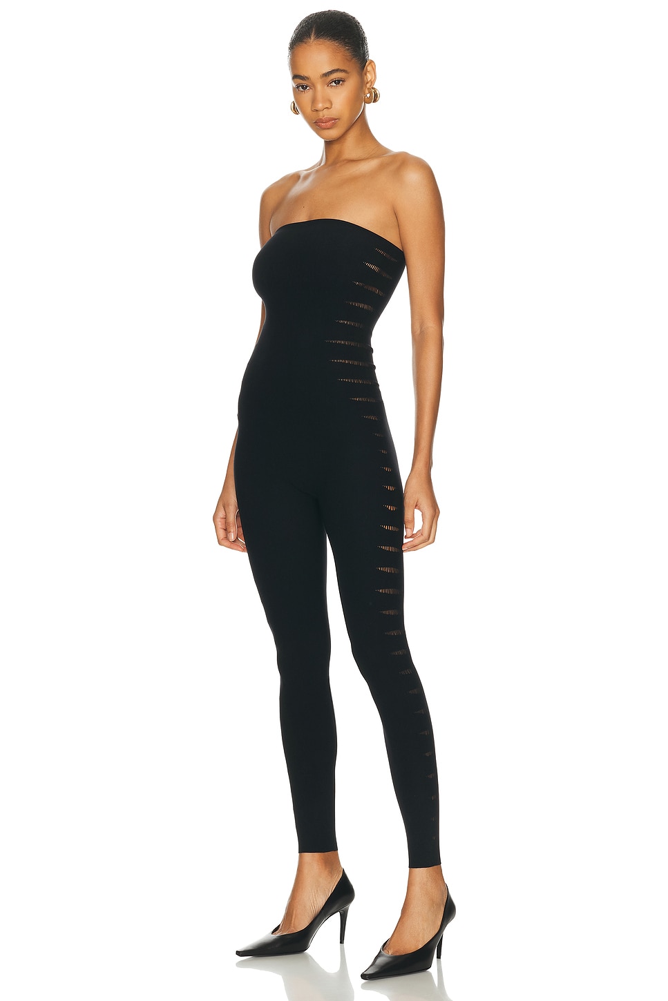 Wolford Slash Jumpsuit in Wine. - L also in