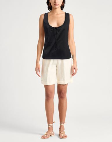 Woman Top Black Size 2 Cotton, Polyamide, Elastane