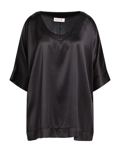 Woman Top Black Size 16 Silk, Elastane