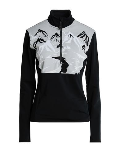 Woman Sweatshirt Black Size L Polyester, Elastane, Polyamide