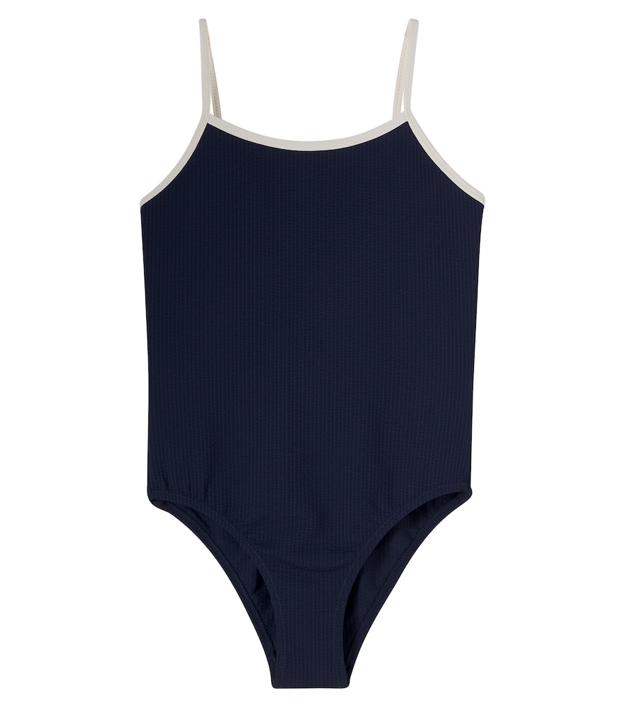 Konges Sløjd Bowie bow-detail seersucker swimsuit