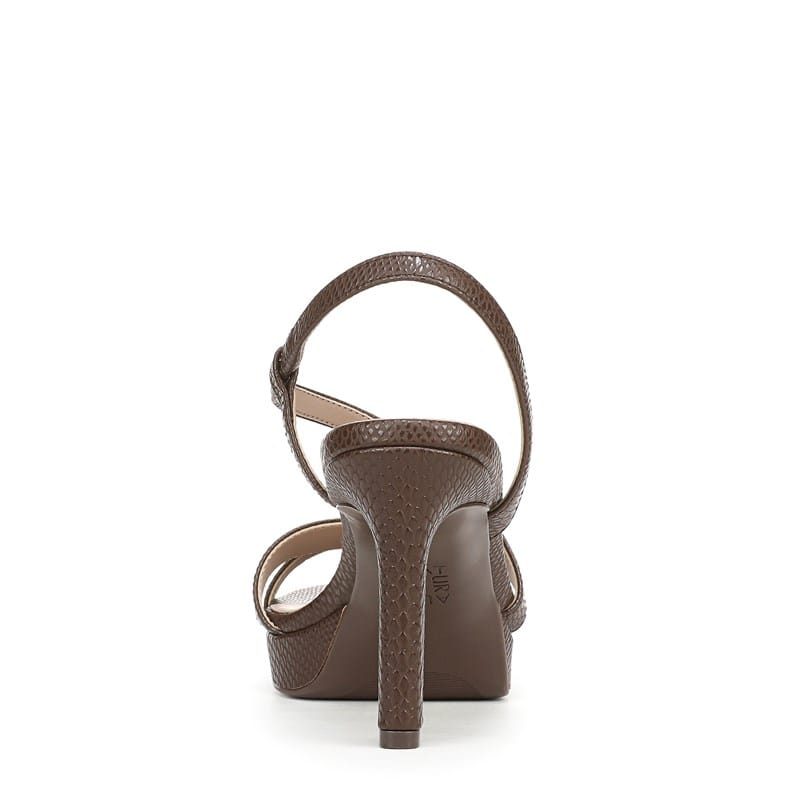 Women's Abby Dress Sandals (Chocolate Brown Faux Leather)