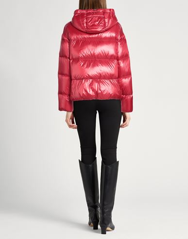 Woman Puffer Red Size 10 Polyamide, Cotton, Acetate