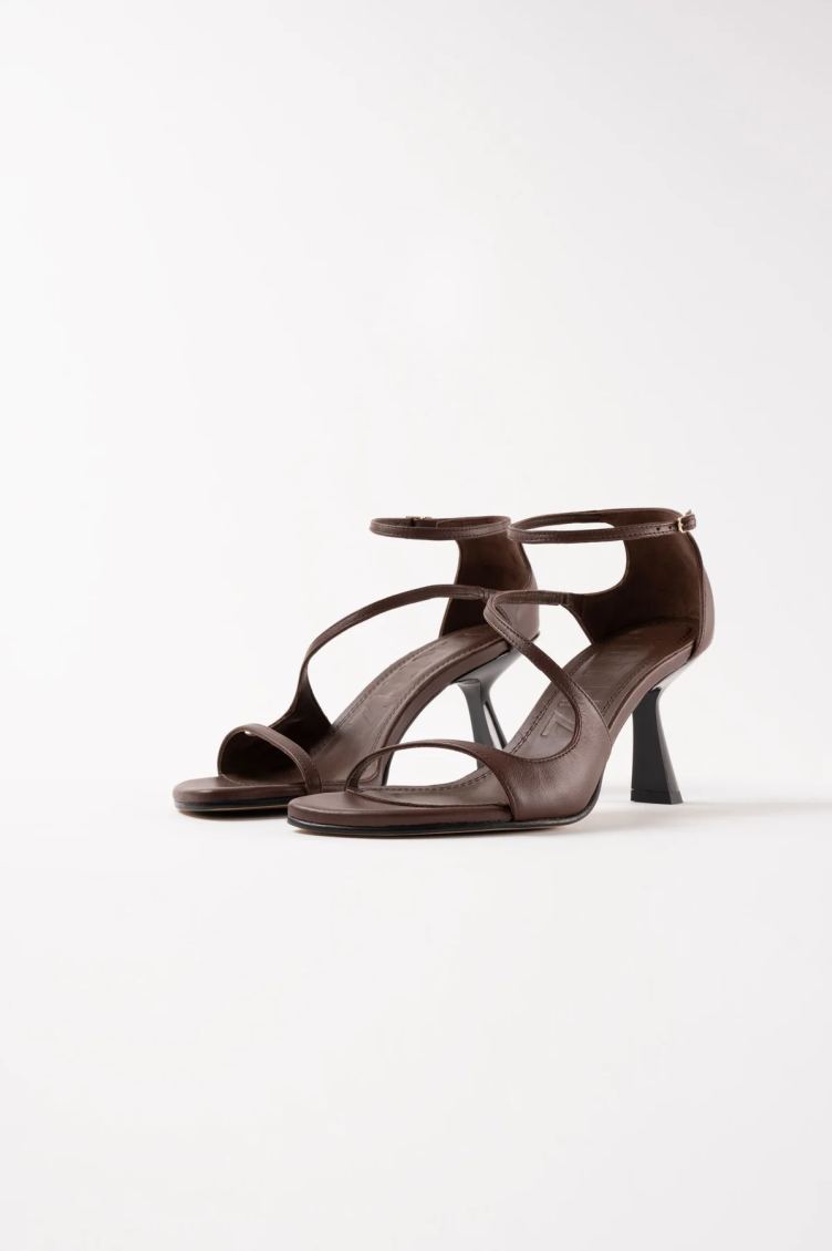Dark Brown Leather Heels