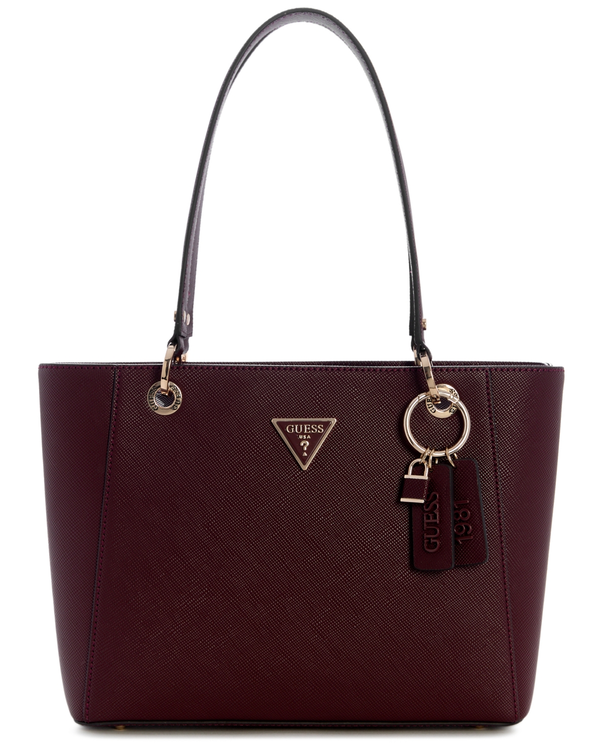 Noelle Ii Large Top Handle Tote Handbag - Burgundy