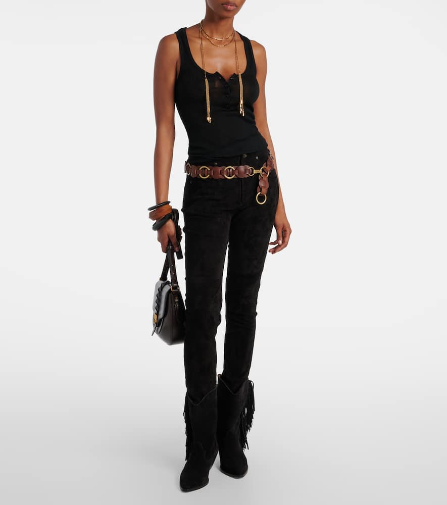 Dorothea suede slim pants