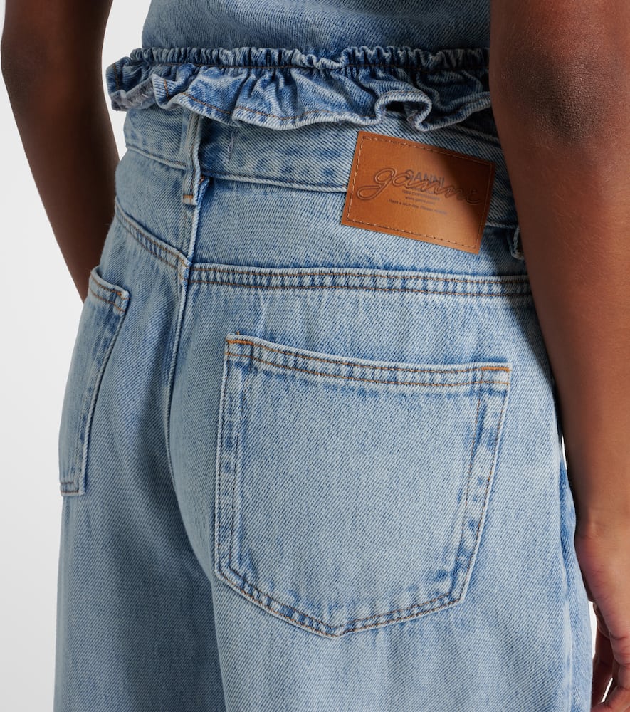 Mid-rise wide-leg jeans