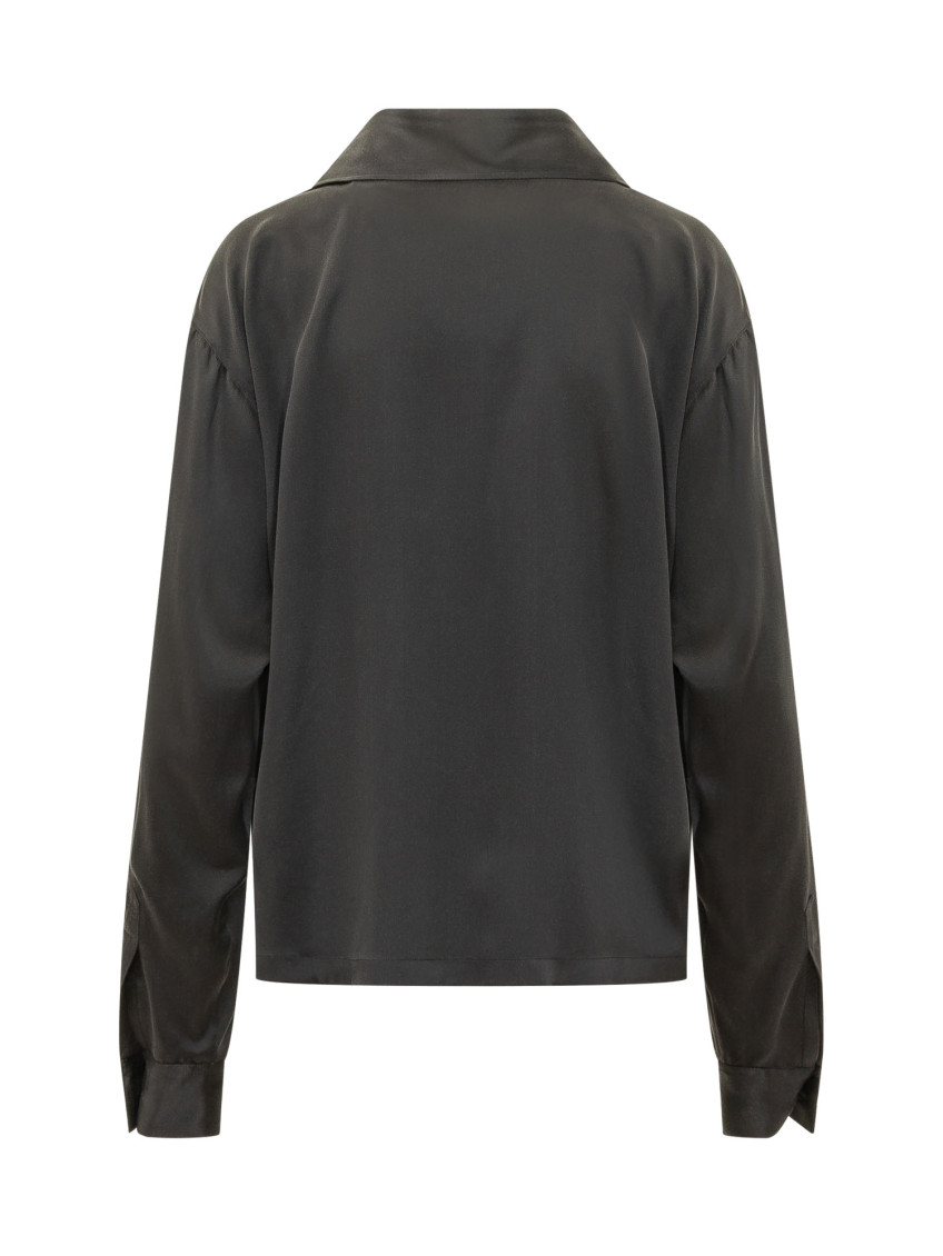 Black Solid Shirt Collar Polos