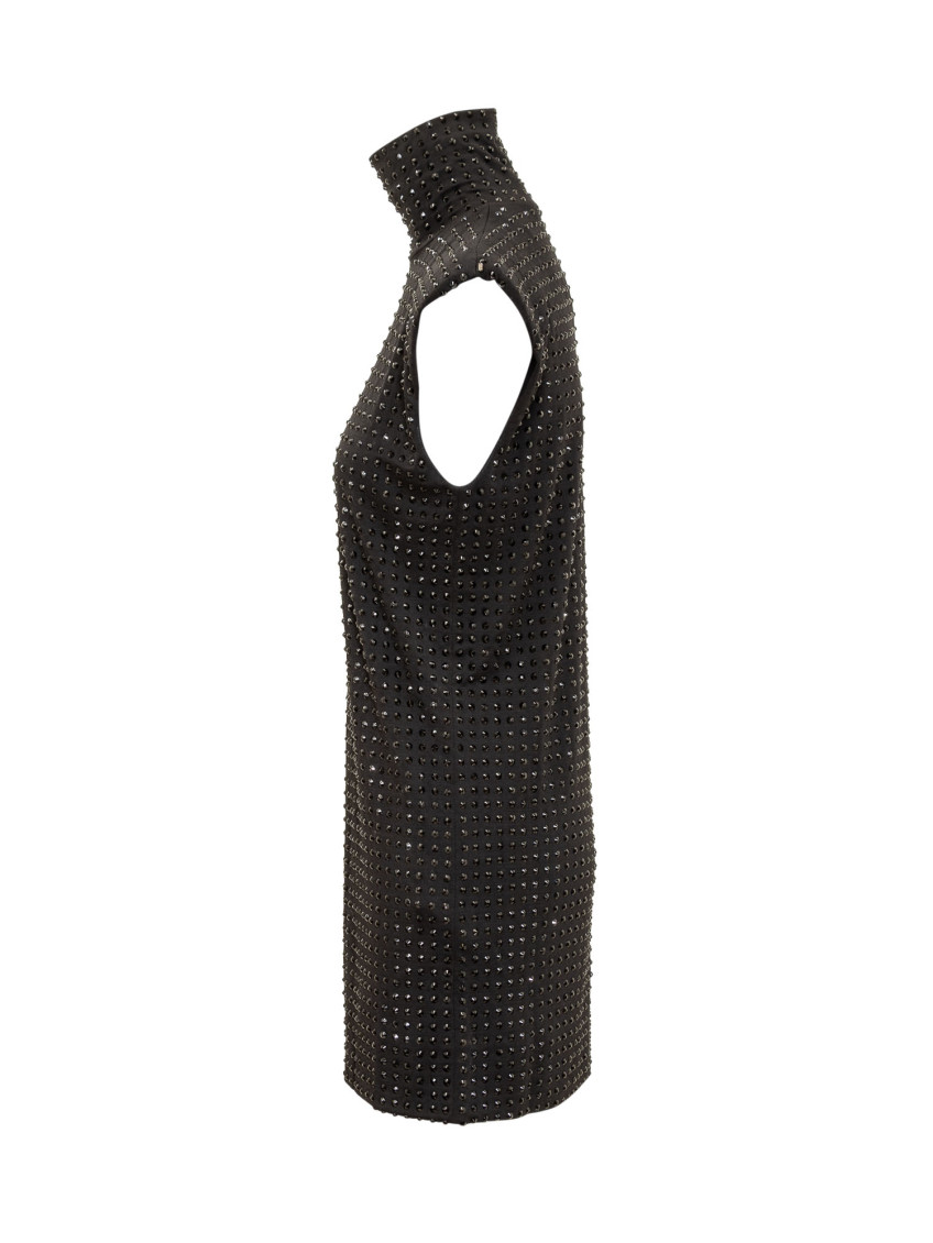 Embellished Turtleneck Mini Dress