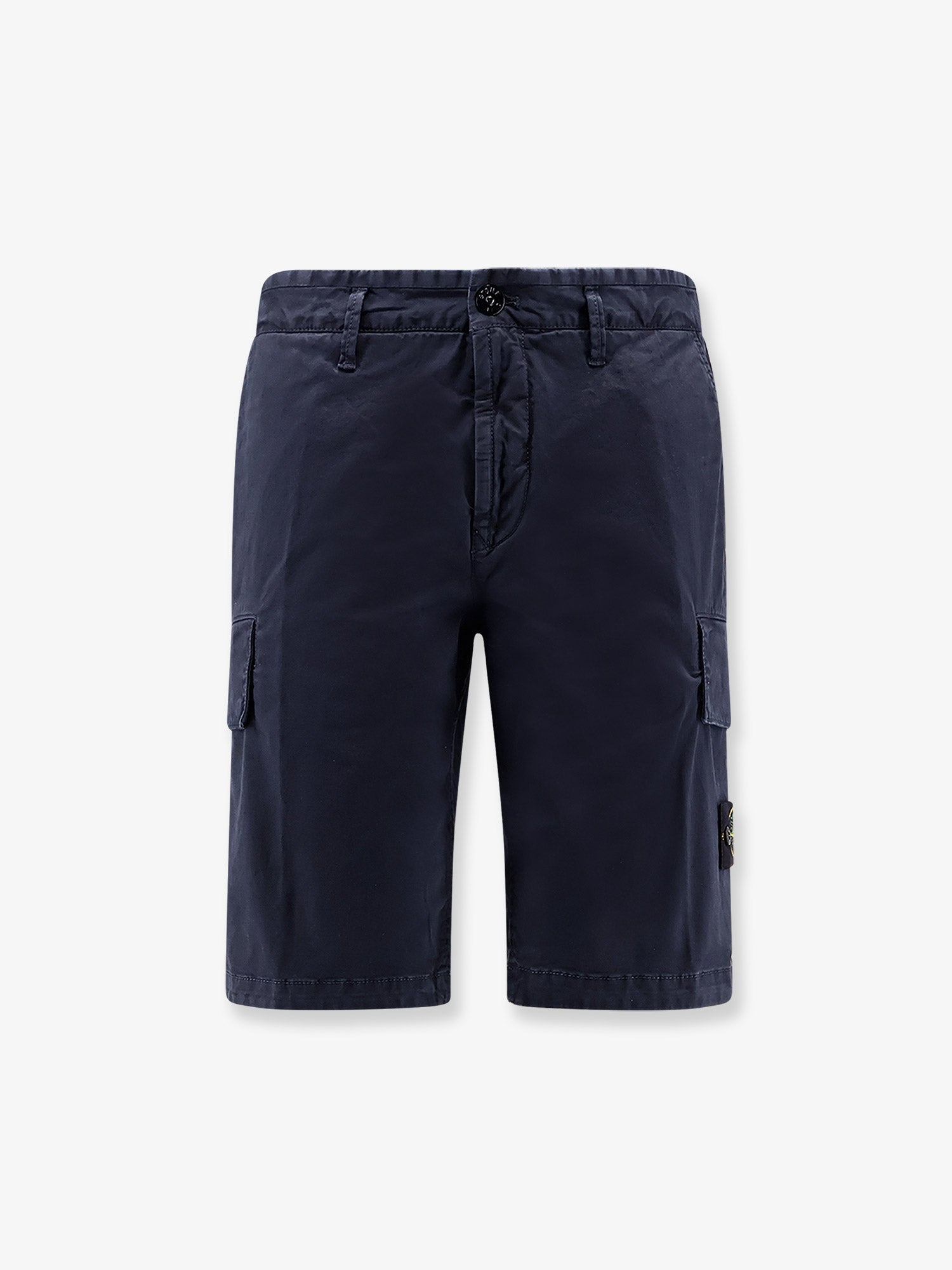 Organic Cotton Stretch Cargo Shorts — Blue