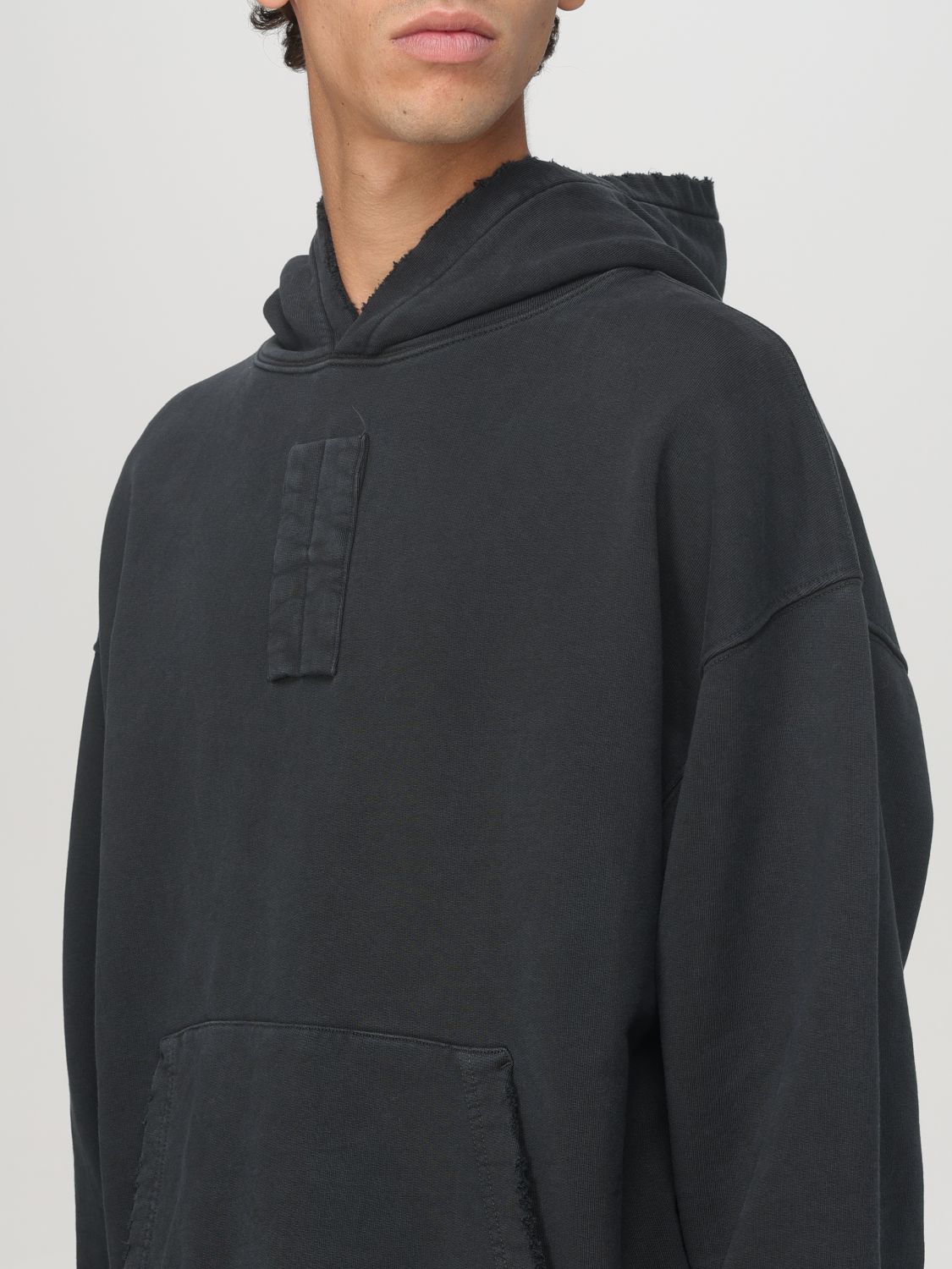 Logo-print hoodie - Black