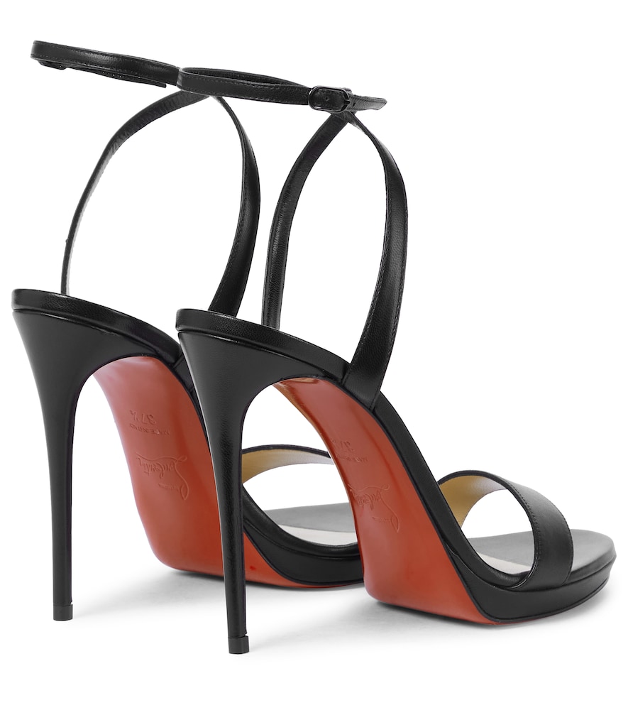 Loubi Queen 120 leather sandals
