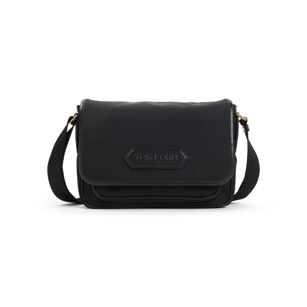 Black Logo Messenger bag