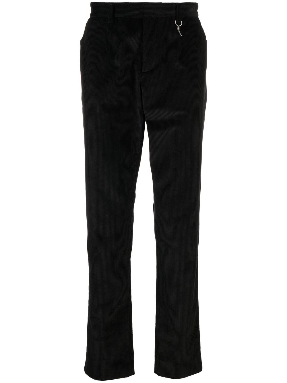 Corduroy Tiger Tooth-detail trousers - Black