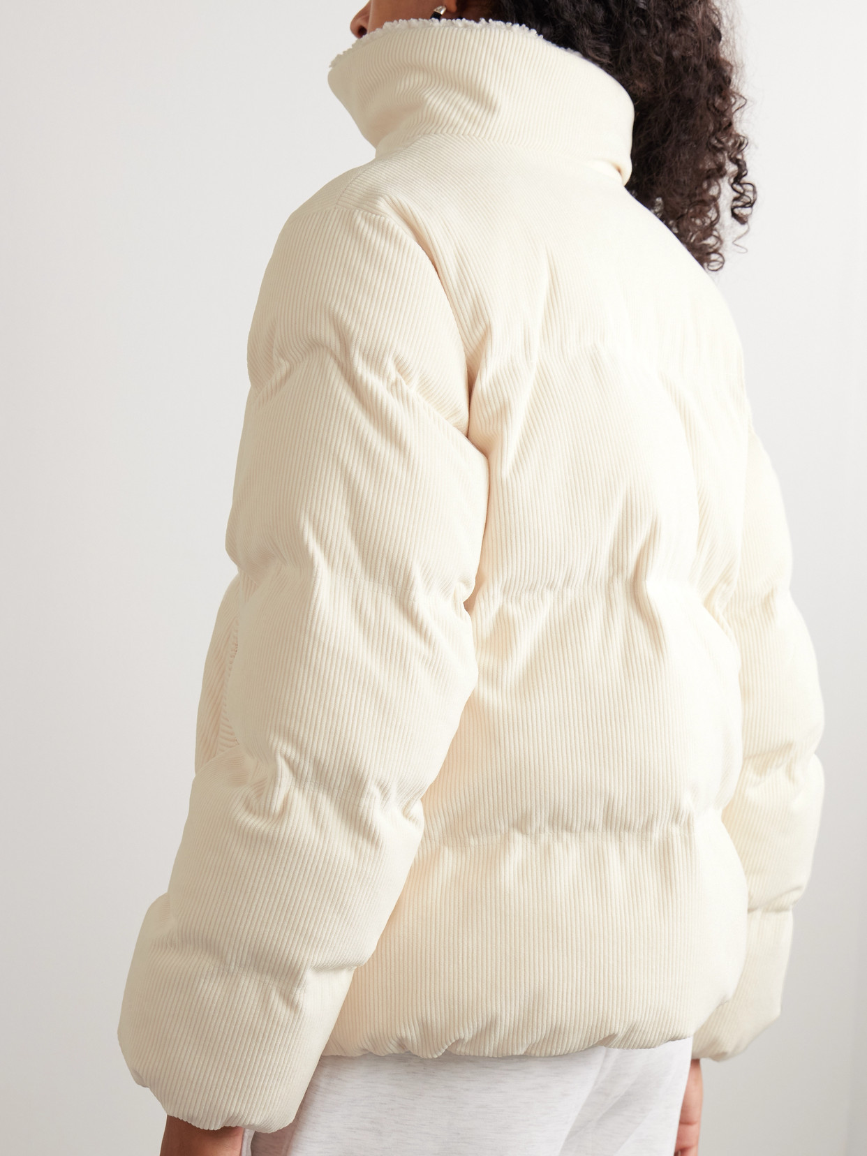Brackley Fleece-trimmed Corduroy Jacket - Cream
