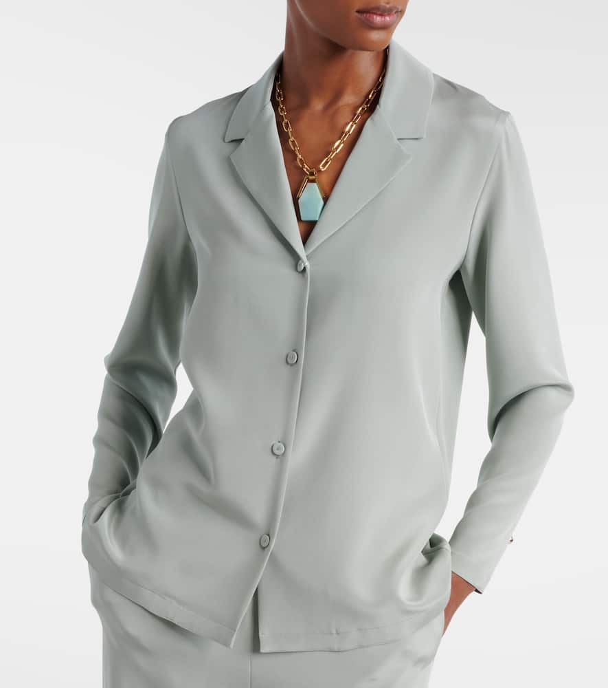 Aedo silk-blend satin shirt