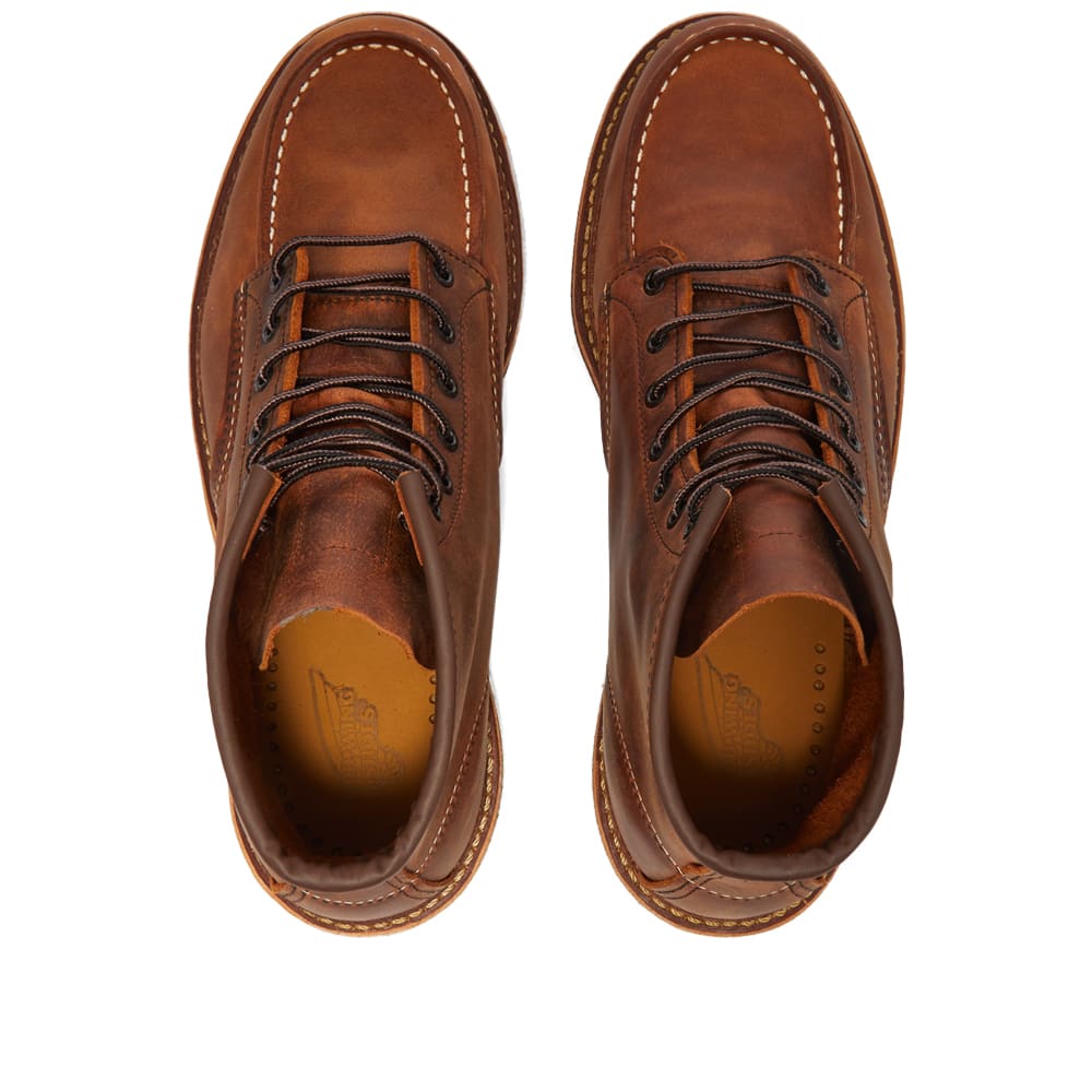 Men's 1907 Heritage Work 6" Moc Toe Boot in Copper Rough/Tough, Size UK 7.5 