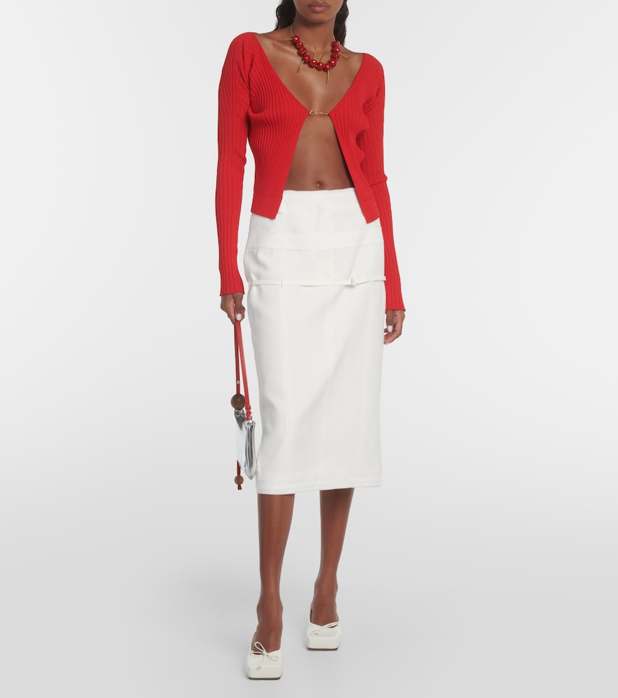 La Maille Pralu ribbed-knit cardigan