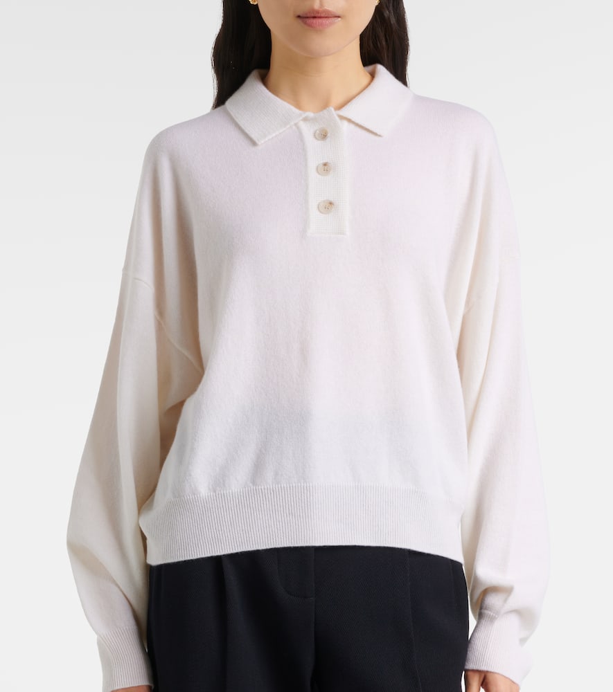 Wool and cashmere polo sweater