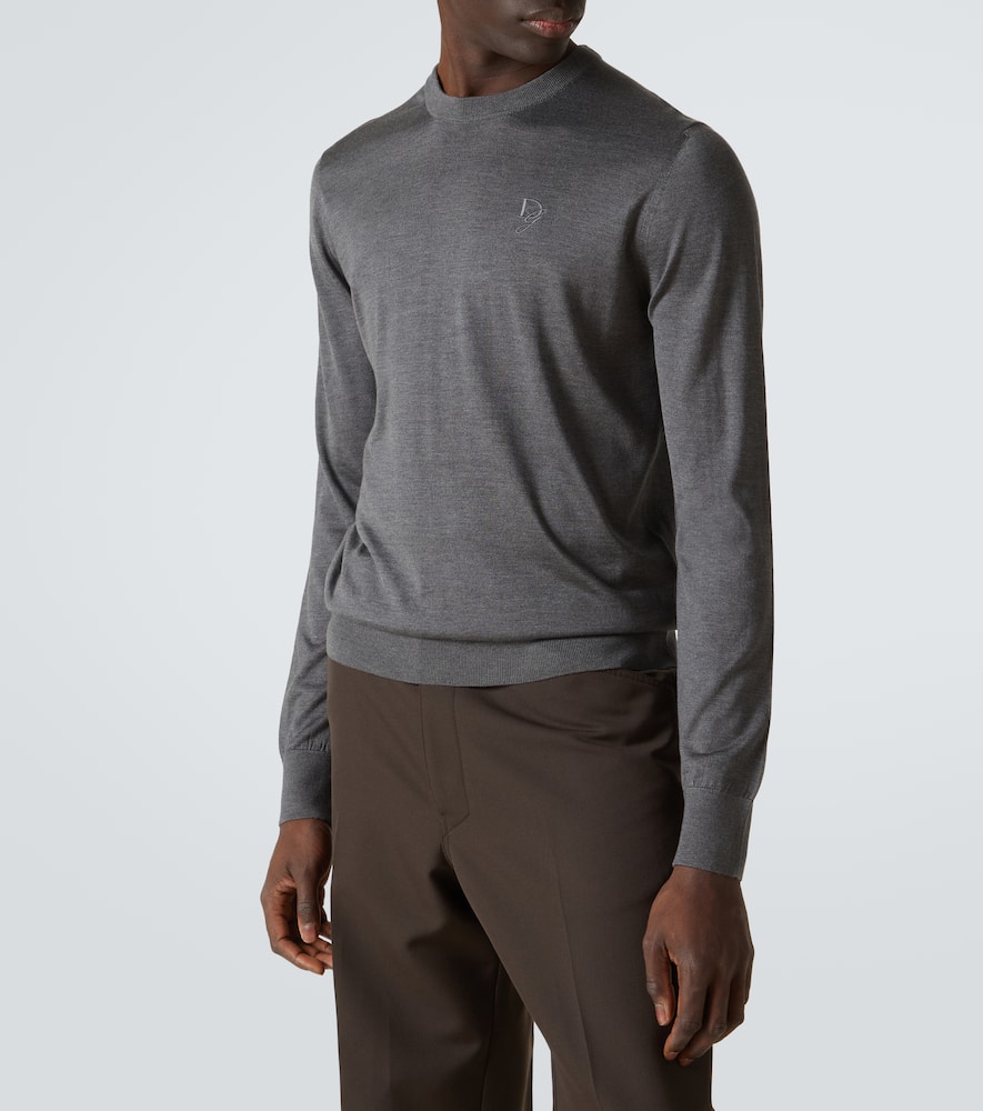 Logo silk sweater