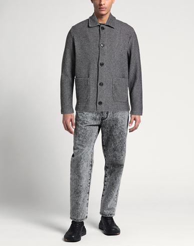 Man Jacket Charcoal Size 44 Cotton, Acrylic