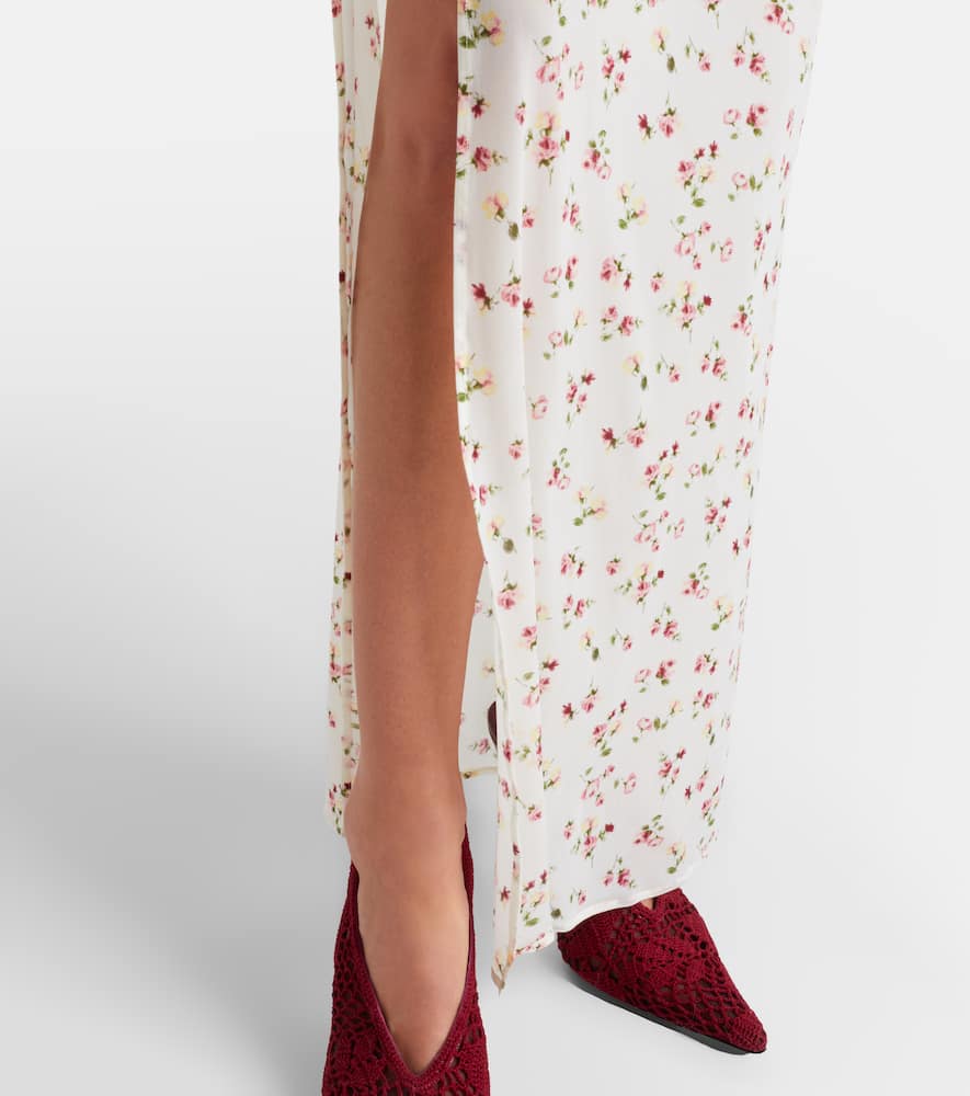 Floral ruched gown