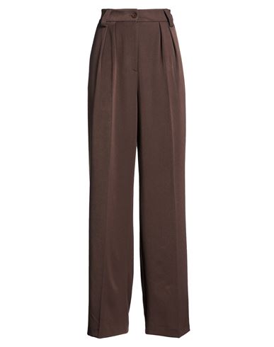 Woman Pants Brown Size 10 Polyester, Viscose, Elastane