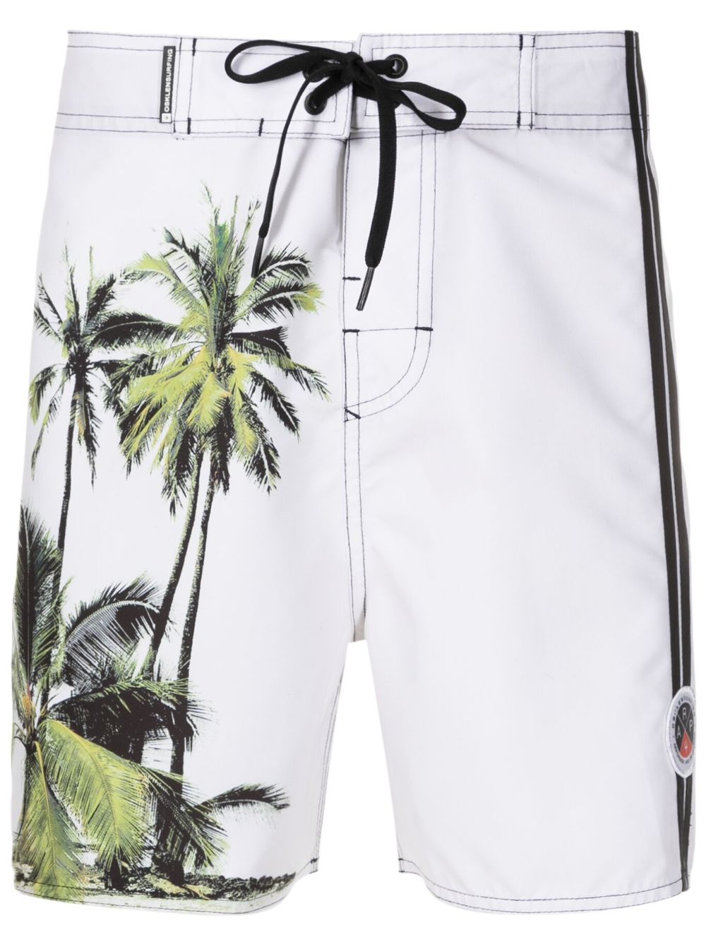 Coconut Trees Bermuda swim shorts - Neutrals