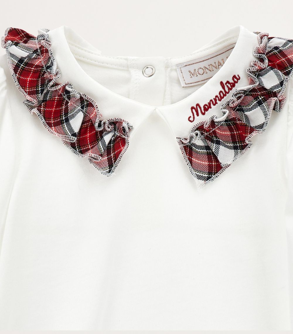 Cotton Tartan-Detail Bodysuit (3-36 Months)