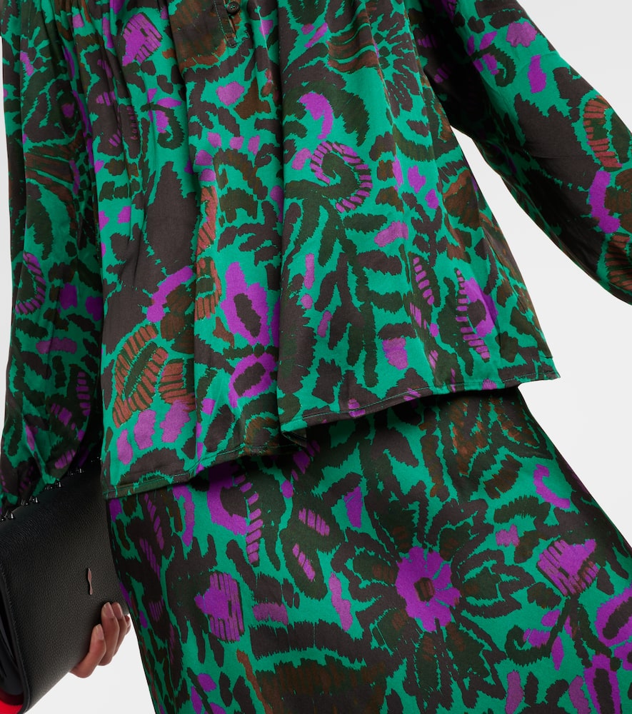 Reeve printed satin blouse