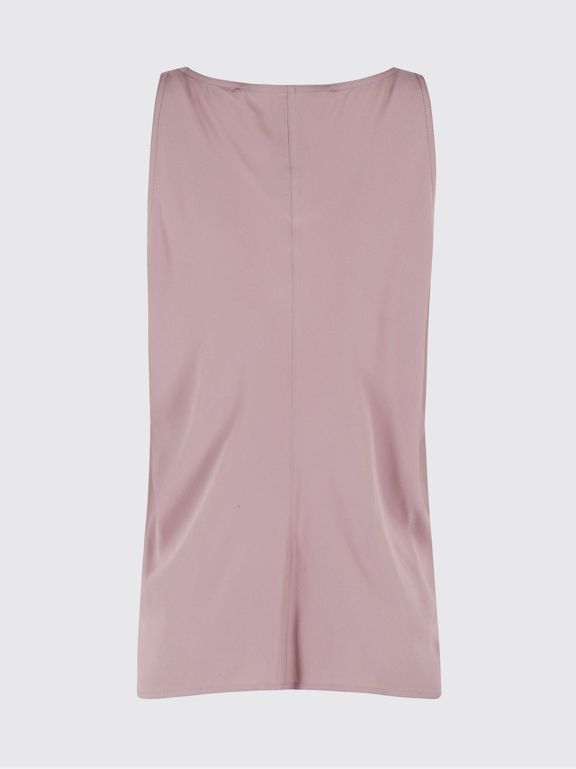 Silk-Blend Top with V-Neck and Off-the-Shoulder Design