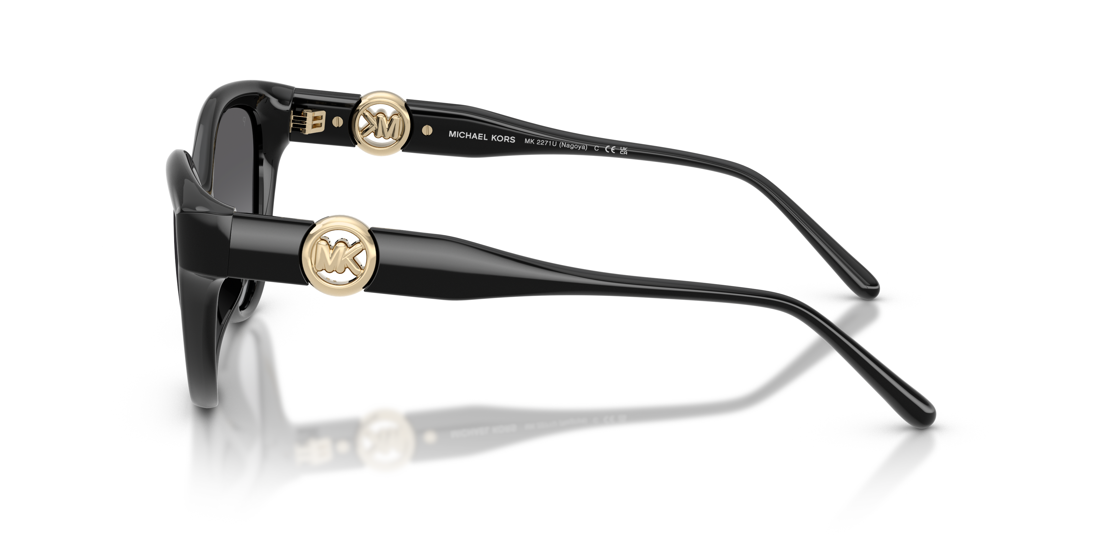 Michael Kors Vrouw Michael Kors MK2271U NAGOYA 3005T3 Zonnebrillen Geïnjecteerd Zwart Grijs Kattenoog Gepolariseerd