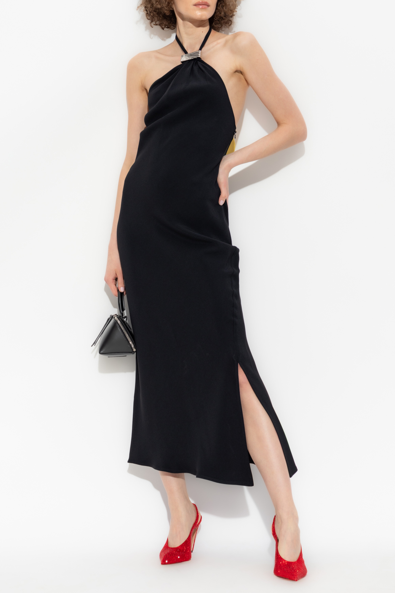 Dress With Appliqué, Women's, Black