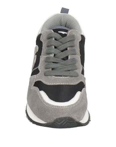Kid Boy Sneakers Grey Size 5Y Leather, Textile fibers