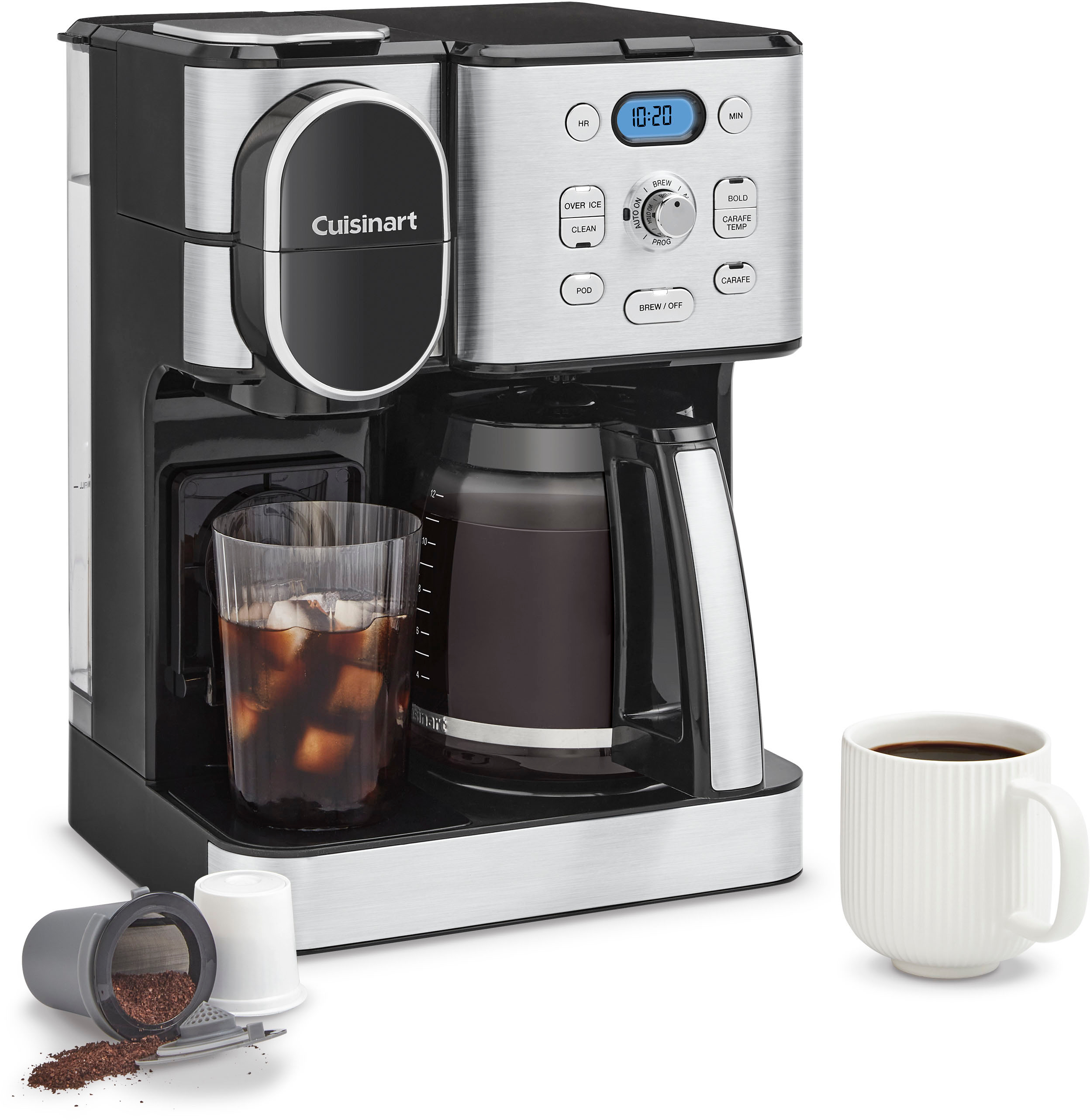 12 Cup 2-In-1 Coffee Center Coffeemaker - Black Stainless Steel