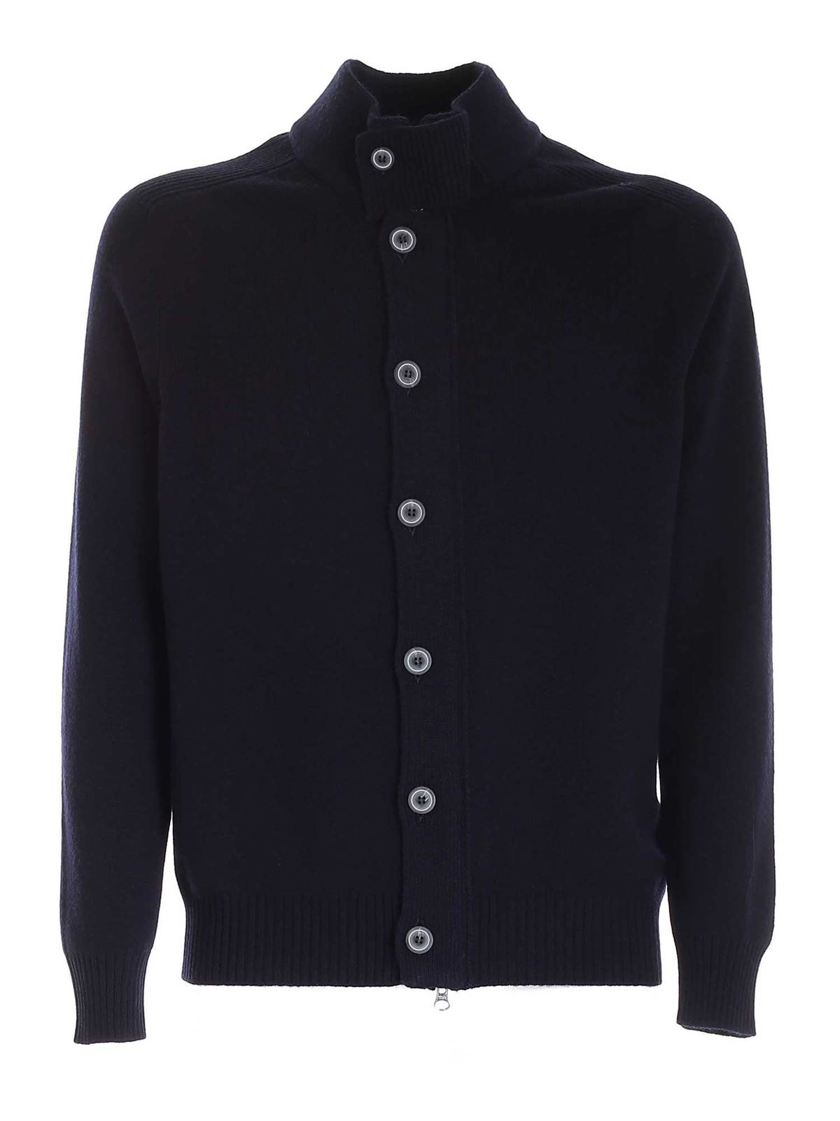 Buttoned cardigan in blue