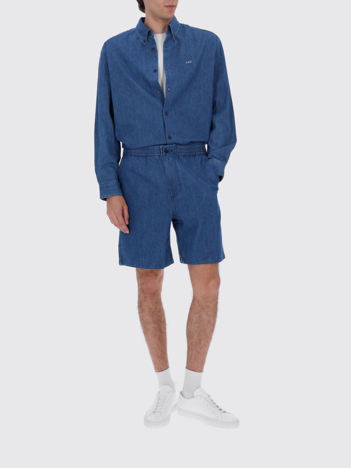 A. P.C. Shirt Men color Blue