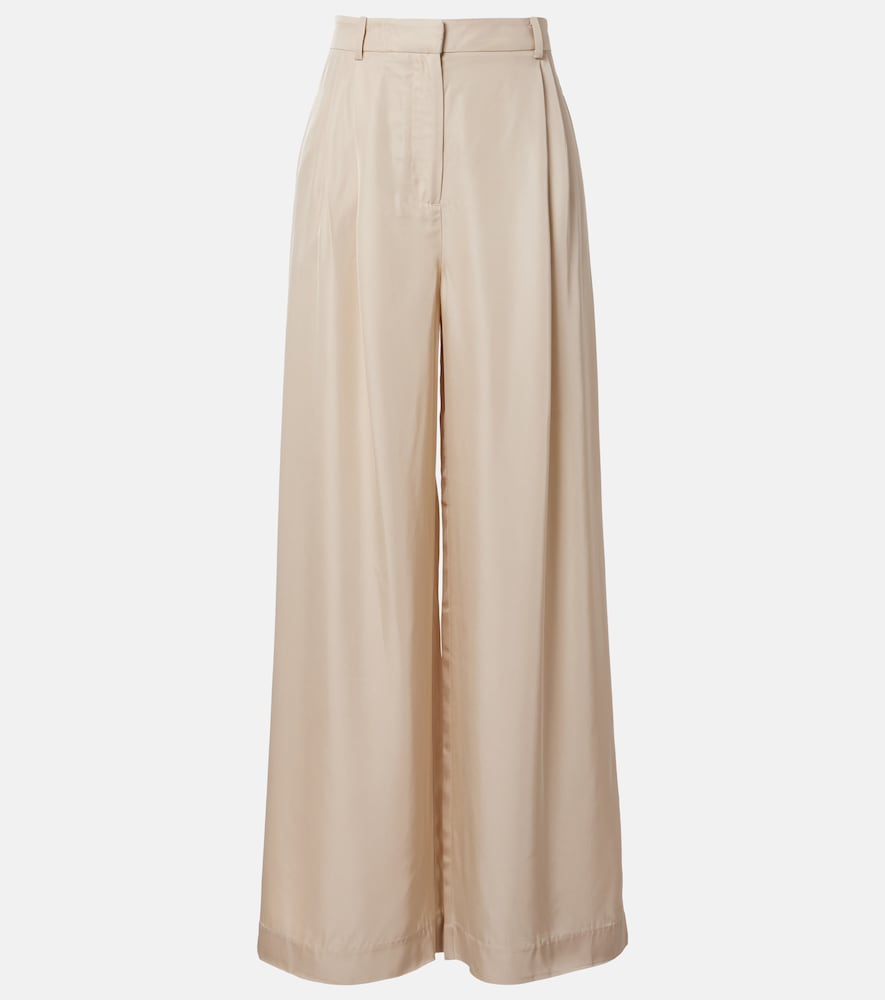 Marfa pleated twill wide-leg pants