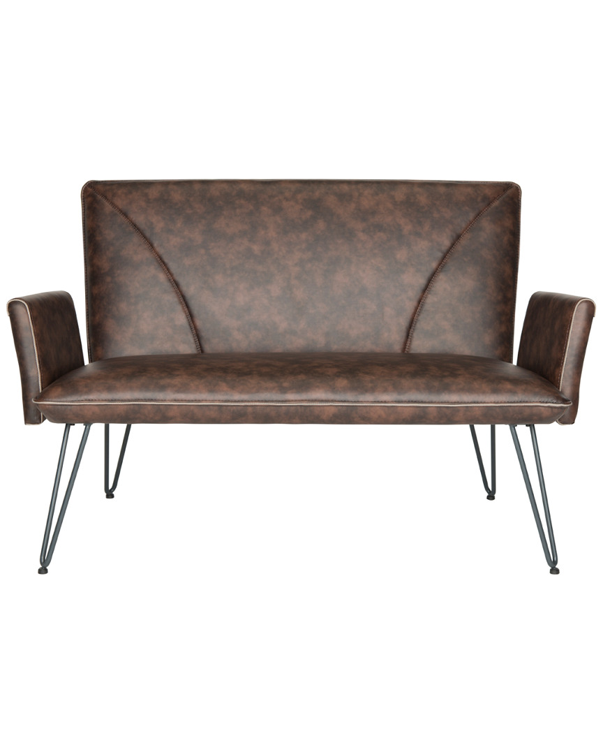 Johannes Mid Century Modern Leather Settee