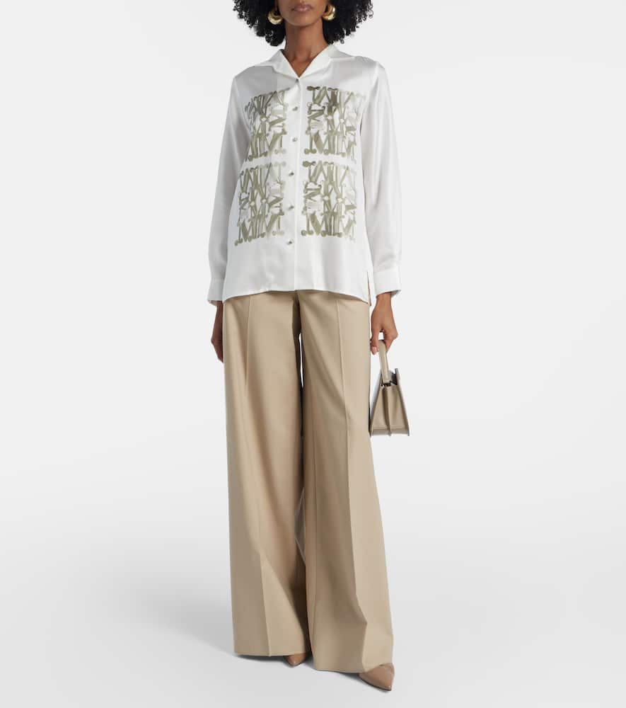 Printed silk shirt