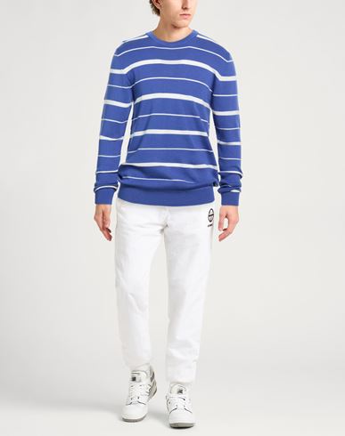 Man Sweater Blue Size 40 Cotton