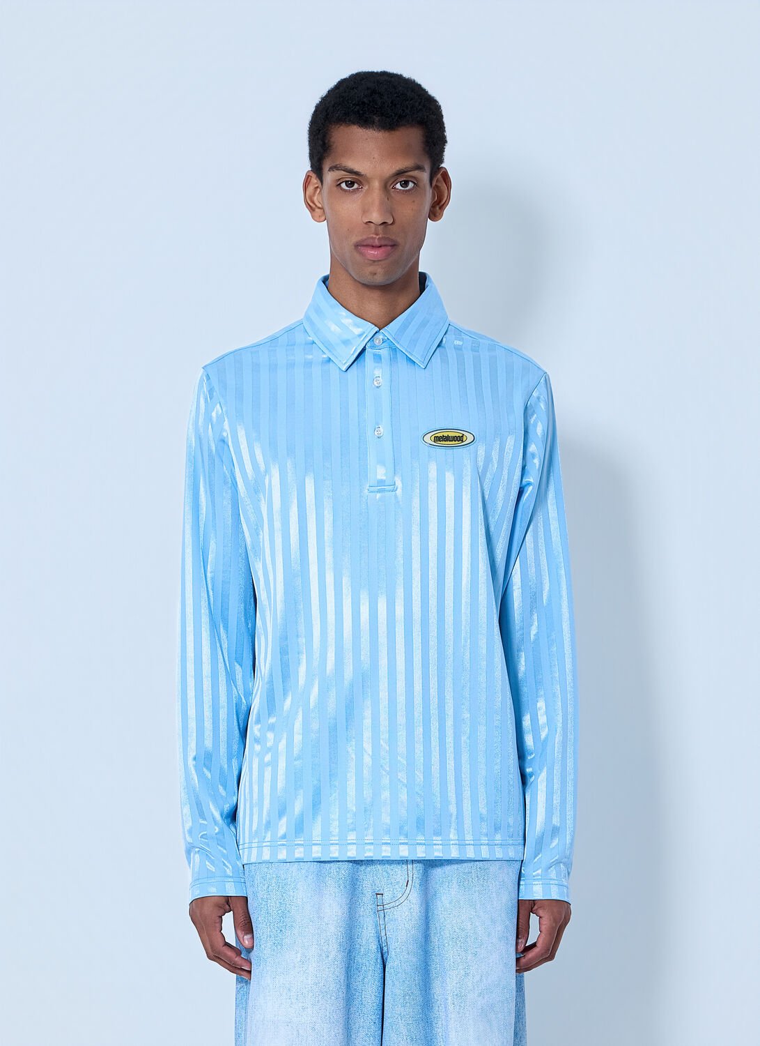 Striped Long Sleeve Polo Shirt