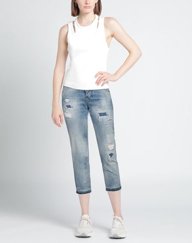 Woman Denim cropped Blue