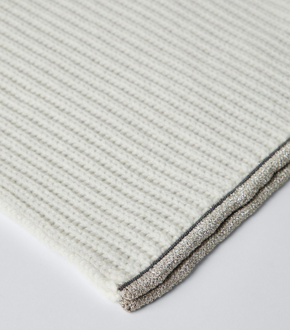 Cashmere Monili-Trim Scarf
