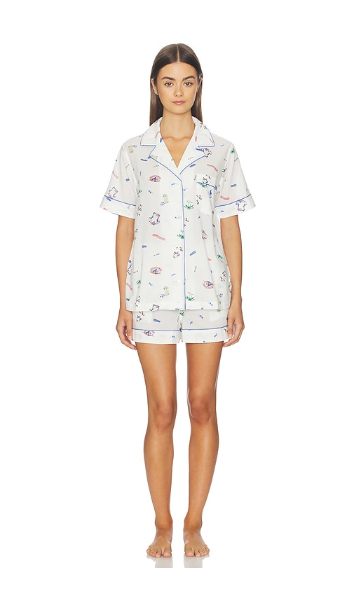 Polo Ralph Lauren Intimates Short Sleeve Pajama Set in White. - XXS also in XS, S, M