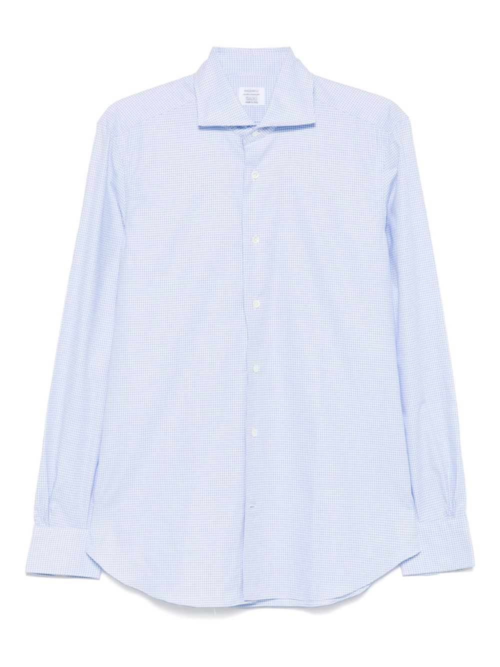 Mazzarelli houndstooth-pattern shirt - Blue