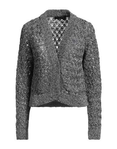 Woman Cardigan Slate blue Size 4 Linen, Cotton, Mohair wool, Synthetic fibers, Metallic fiber