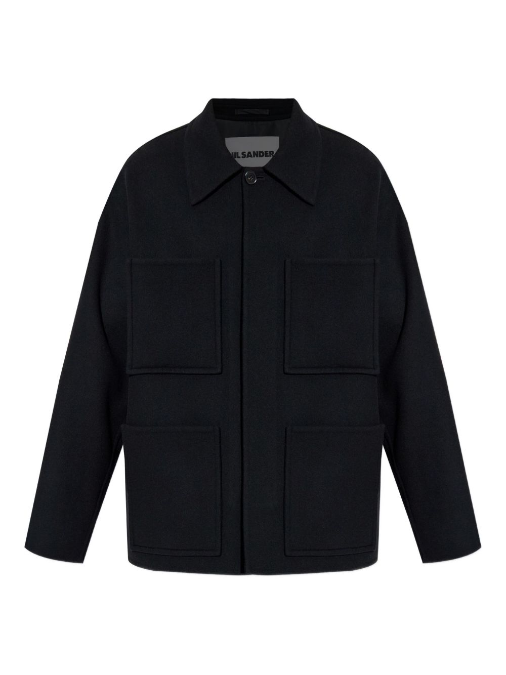 Boxy double-pocket jacket - Black