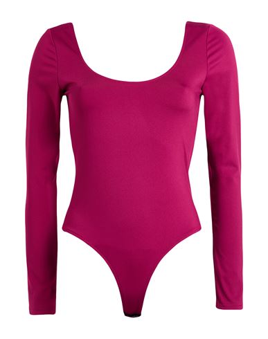 Woman Bodysuit Garnet Size M Polyester, Elastane