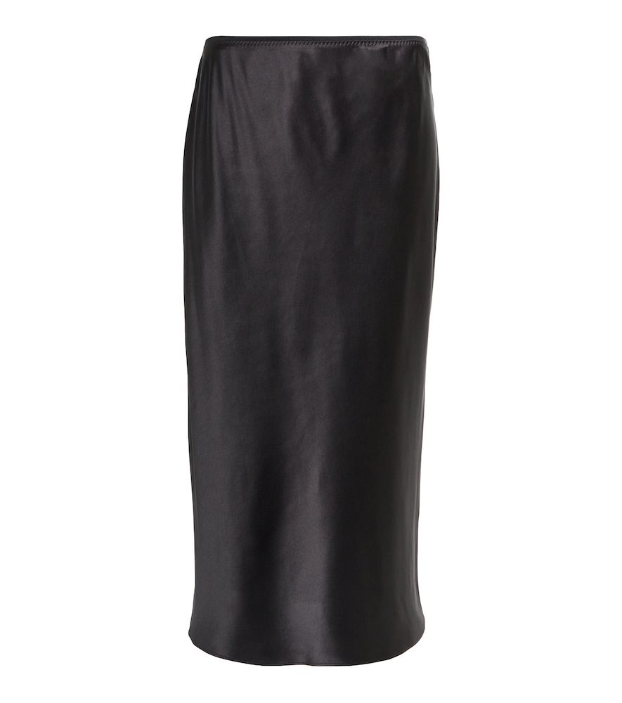 Isaak silk satin midi-skirt